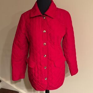 Chico's Red Puffer Jacket Tailored Fit